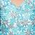 Rajnandini turquoise & white cotton blend printed ready to wear patiala salwar suit