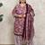 Rajnandini wine cotton blend printed ready to wear patiala salwar suit