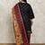 Rajnandini black cotton blend printed ready to wear patiala salwar suit