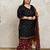 Rajnandini black cotton blend printed ready to wear patiala salwar suit