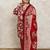 Rajnandini red cotton blend printed ready to wear patiala salwar suit