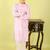 Purple printed cotton kurta pyjama
