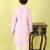 Purple printed cotton kurta pyjama