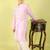 Purple printed cotton kurta pyjama