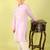 Purple printed cotton kurta pyjama