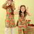 Green printed cotton kurta pyjama
