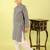 Black printed cotton kurta pyjama