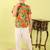 Green printed cotton shirt
