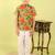Green printed cotton shirt
