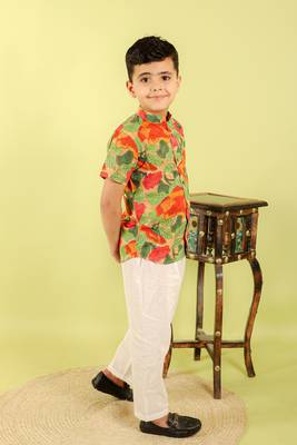 Green printed cotton shirt 5