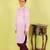 Purple printed cotton kurta pyjama