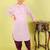 Purple printed cotton kurta pyjama