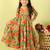 Green printed cotton dress