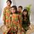 Green printed cotton dress