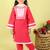 Pink printed cotton kurta set