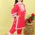 Pink printed cotton kurta set