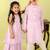 Purple printed cotton sharara with kurta