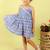 Blue printed cotton dress