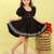 Black plain cotton dress