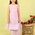 Purple printed cotton kurti set