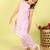 Purple printed cotton kurti set
