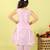 Purple printed cotton kurti set