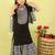 Black printed cotton sharara set