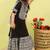 Black printed cotton sharara set