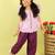 Purple printed cotton co ord set
