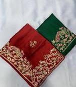 Maroon Party Wear Rangoli Art Silk Saree