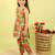 Green printed cotton kurti set