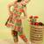 Green printed cotton kurti set