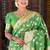 Light Green Color Banarasi Silk Meenakari Design Saree