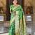 Light Green Color Banarasi Silk Meenakari Design Saree