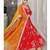 Red colour georgette fabric digital print with embroidery work fully stitched gown