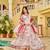 Cream colour georgette fabric digital print with embroidery work fully stitched gown
