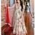 Cream colour georgette fabric digital print with embroidery work fully stitched gown
