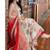 Cream colour georgette fabric digital print with embroidery work fully stitched gown