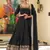 Black colour vichitra silk embroidery work fully  gown
