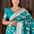 Peacock Blue Color Banarasi Silk Meenakari Design Saree