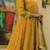 Yellow colour vichitra silk embroidery work fully stitched gown