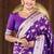 Purple Color Banarasi Silk Meenakari Design Saree