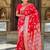 Red Color Banarasi Silk Meenakari Design Saree