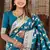 Teal Color Banarasi Silk Meenakari Design Saree