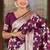 Wine Color Banarasi Silk Meenakari Design Saree