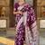 Wine Color Banarasi Silk Meenakari Design Saree