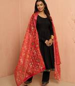 Woblack rayon anarkali kurta set - elegant raksha bandhan traditional festive wear