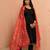 Women's black rayon anarkali kurta set - elegant raksha bandhan traditional festive wear