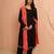 Women's black rayon anarkali kurta set - elegant raksha bandhan traditional festive wear