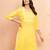 Women's yellow lehariya print embroidered kurta - raksha bandhan thread work ethnic dress